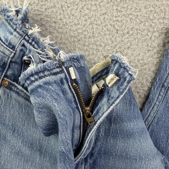 Rag & Bone Peyton Mid-Rise Bootcut Frayed Hem & Waist Blue Jeans Women's 24x30 - Picture 11 of 14